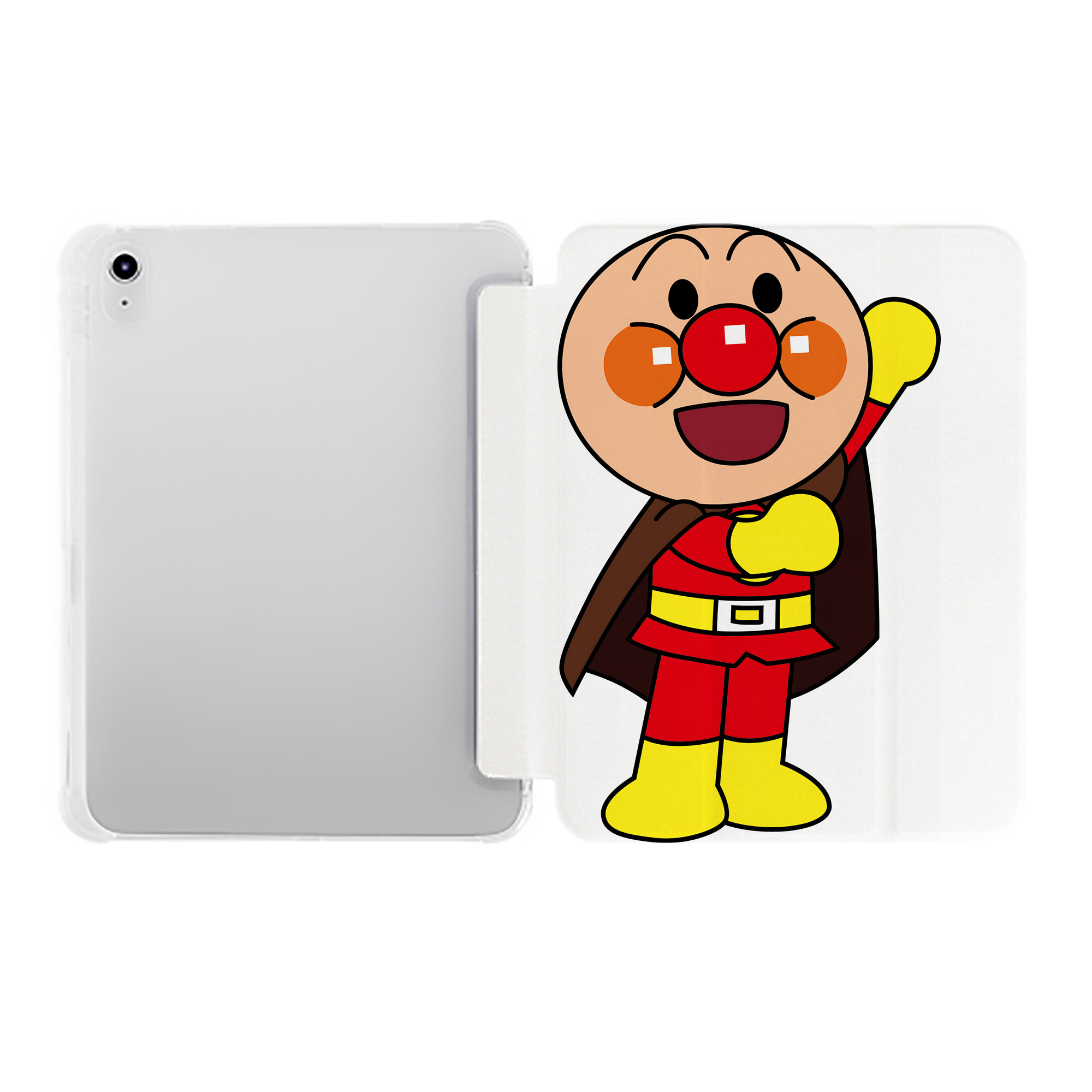 （画像用） アンパンマン Anpanman IPad ケース ペン収納付き 三つ折りスタンド PUレザー×シリコン 対応機種9.5/10.5/10.9インチ